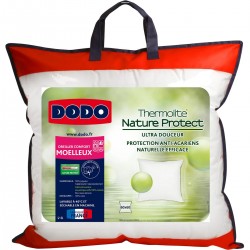DODO Oreiller moelleux anti acariens DODO THERMOLITE NATURE PROTECT 60x60cm (lot de 2)