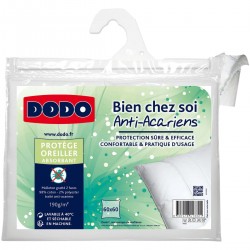 DODO Protège oreiller absorbant en polycoton anti-acariens BIEN CHEZ SOI 60x60cm (lot de 2)