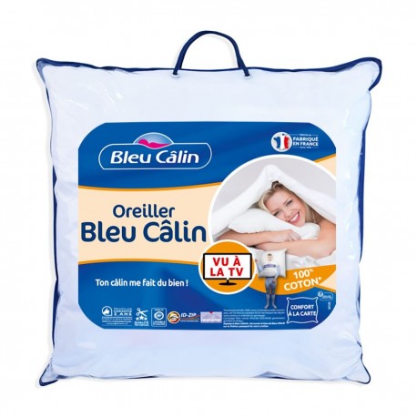 Bleucalin Oreiller signature Bleu Câlin 60x60cm (lot de 2)