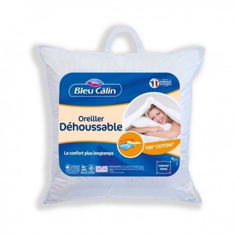 Bleucalin Oreiller déhoussable 60x60cm (lot de 2)