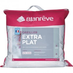 Blanrêve Blanreve Oreiller souple coton EXTRA PLAT 45x70cm (lot de 2)