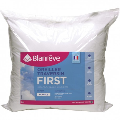 Blanrêve Blanreve Lot de 2 oreillers souple coton FIRST 60x60cm