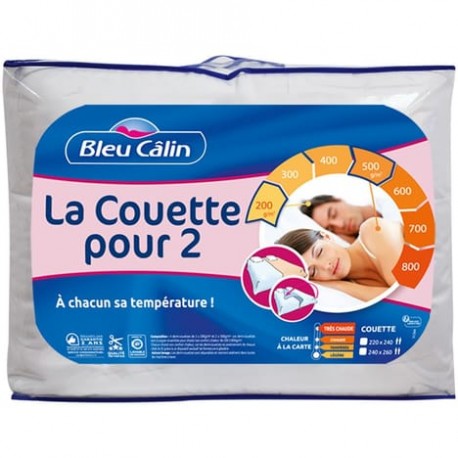 Bleucalin Couette pour 2 - Spécial Couple 240 x 260cm