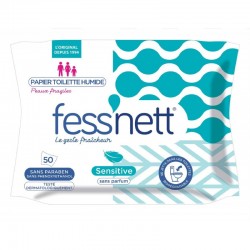 Fess'nett Fess’nett Papier Toilette Humide Peaux Fragiles Sensitive 50 Lingettes (lot de 6)