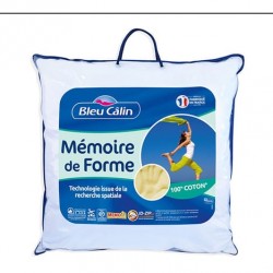 Bleucalin Oreiller Mémoire de forme Mémofill 65x65cm (lot de 2)