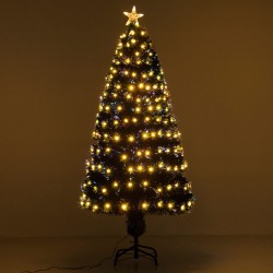 Homcom Sapin de Noël artificiel lumineux LED blanc chaud 150cm