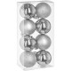 Féerie Christmas Kit de décoration pour Sapin de Noël Argent 8 pièces