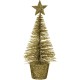 Féerie Christmas Sapin de Noël Pailletés - Doré - 14cm