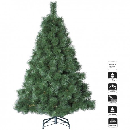 Féerie Christmas Sapin de Noël artificiel Aiguilles larges Vert 180cm