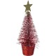 Féerie Christmas Sapin de Noël Pailletés - Rouge - 14cm (lot de 3)