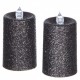 Féerie Lights Décoration de Table de Noël - Double Bougies LED - Anthracite (lot de 3)