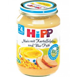 Hipp Nach 4 Monat Mais & Kartoffelpüree und Pute 190g (carton de 6)