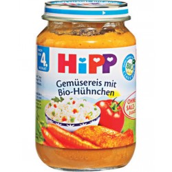 Hipp Nach 4 Monat Gemüsereis mit Hühnchen 190g (carton de 6)