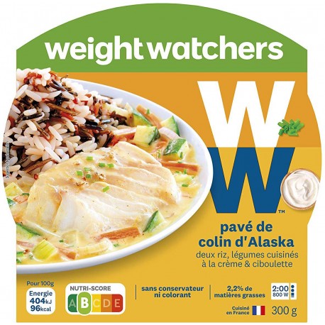 Weight Watchers - La barquette micro-ondable 300g - Pavé de Colin légumes et riz 3021690022933