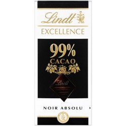 Lindt Excellence Noir Absolu 99% Cacao 100g (lot de 4)