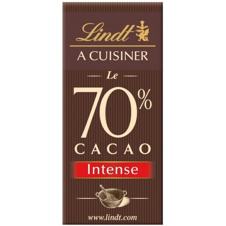 Lindt A Cuisiner Le 70% Cacao Intense 180g (lot de 4)