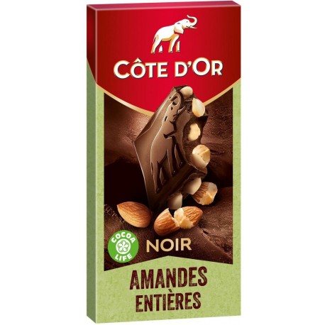 Côte d'Or Côte d’Or Noir Amandes Entières 180g (lot de 3)