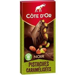 Côte d'Or Côte d’Or Noir Pistaches Caramélisées 180g (lot de 3)