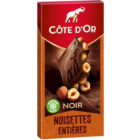 Côte d'Or Côte d’Or Noir Noisettes Entières 180g (lot de 3)