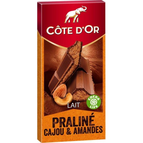 Côte d'Or Côte d’Or Lait Praliné Cajou & Amandes 200g (lot de 3)