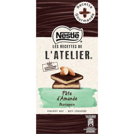 Nestlé Les Recettes de l’Atelier Pâte d’Amande Chocolat Noir 150g (lot de 2)