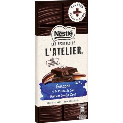 Nestlé Les Recettes de l’Atelier Ganache à la Pointe de Sel Chocolat Noir 150g (lot de 8)