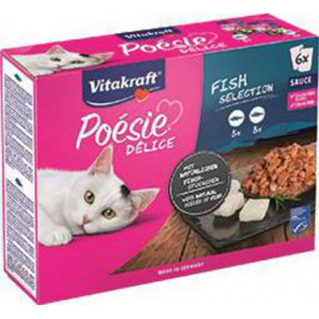 Vitakraft Pâté en sauce au colin et cabillaud pour chats les 6 sachets de 85g