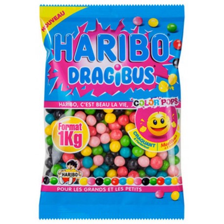 Haribo Dragibus Color Pops (Sachet de 1Kg)