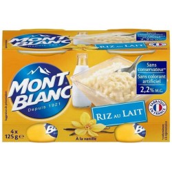 Mont Blanc Crème Dessert Riz au Lait 125g (4 pots)