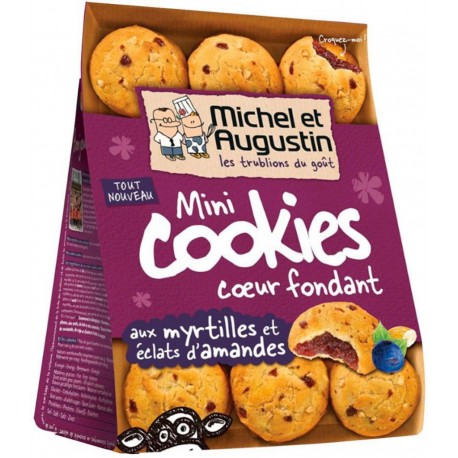 Michel et Augustin Mini Cookies Myrtilles Amandes (lot de 3)