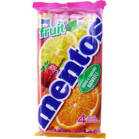 Mentos Fruit x4 rouleaux