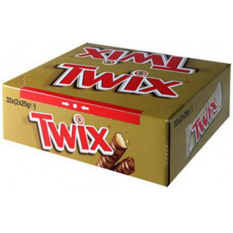 Twix Biscuit nappé caramel enrobé de chocolat 50g x32 1.6Kg