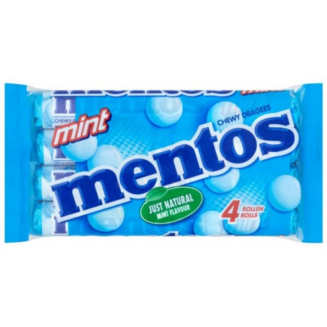 Mentos Menthe (lot économique de 4 rouleaux)