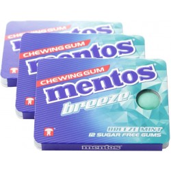 Mentos Gum Breeze Menthe Eucalyptus (lot économique de 3 paquets)