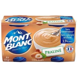 Mont Blanc Crème Dessert Praliné 125g (4 pots)
