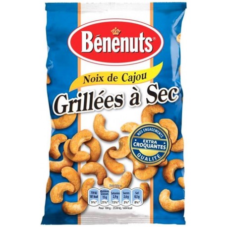 Bénénuts Noix de Cajou Grillées à Sec 90g (lot de 3)