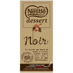 Nestlé Dessert Tablette Chocolat Noir 205g (lot de 3) (lot économique de 3 tablettes)