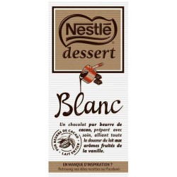 Nestlé Dessert Tablette Blanc 180g (lot de 3) (lot économique de 3 tablettes)