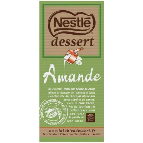 Nestlé Dessert Amande 180g (lot de 3) (lot économique de 3 tablettes)