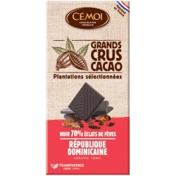 Cémoi Bio Noir République Dominicaine 100g (lot de 3) (lot économique de 3 tablettes)