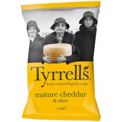 Tyrrells Tyrrell’s Chips Cheddar 150g (lot de 3)