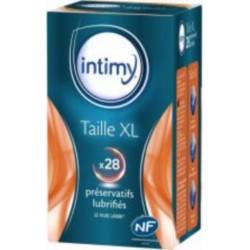 Préservatifs XL lubrifiés Intimy x28 boîte 28