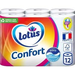 Lotus Confort Blanc Rouleaux X12