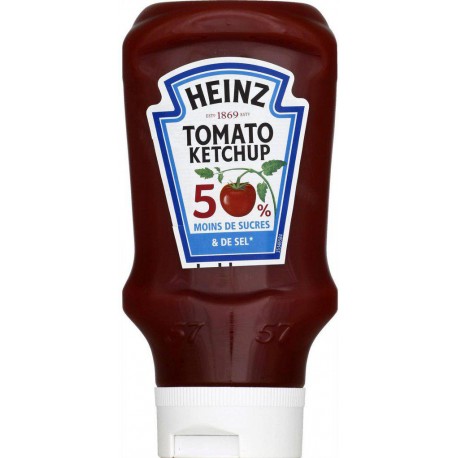 Heinz Tomato Ketchup 50% Moins de Sucres Moins de Sel 435g (lot de 6)