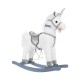 Cheval a bascule licorne Sonore jouet enfant bebe blanc