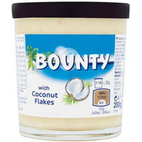 Bounty Pâte à Tartiner avec Pépites de Coconut 200g (lot de 3)