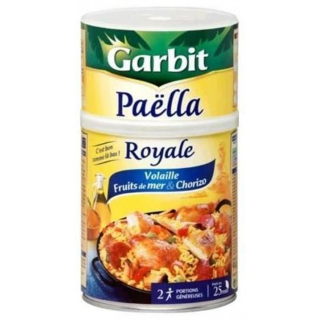 Garbit Paëlla Royale Volaille, Fruits de Mer et Chorizo 940g (lot de 3)