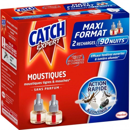 CATCH Recharges Electrique Moustique 90 Nuits