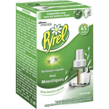 PYREL Recharge Diffuseur Electrique anti Moustiques 45 Nuits