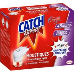 CATCH Diffuseur Electrique avec Recharge pour Moustiques 45 Nuits